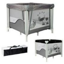 Bambisol - Parc/Berceau Bébé Pliant 90x90cm avec 2 Niveaux de Couchage - Sac de Transport, Espace de Jeux