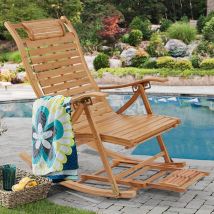 Adjustable Rocking Chairs Sun Lounger Chairs & Recliners Outdoor Folding Rocker