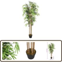 Bambou artificiel 1605 feuilles 180 cm vert - Bambou Artificiel - Plante Artificielle - Décoration Intérieure - Décoration Extérieure - Jardin