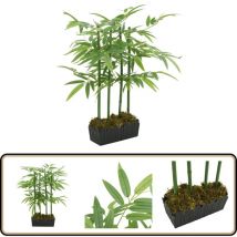 Bambou artificiel 240 feuilles 80 cm vert - Bambou Artificiel - Plante Artificielle - Décoration Intérieure - Verdure Artificielle - Plante Verte