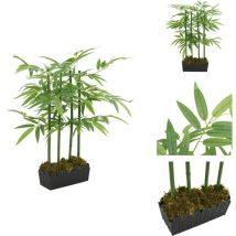 Bambou artificiel 240 feuilles 80 cm vert - Bambou Artificiel - Plante Artificielle - Décoration Intérieure - Verdure Artificielle - Plante Verte