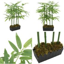 Bambou artificiel 240 feuilles 80 cm vert - Bambou Artificiel - Plante Artificielle - Décoration Intérieure - Verdure Artificielle - Plante Verte