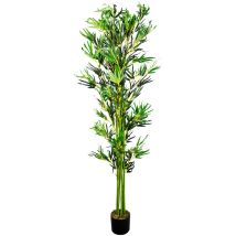 Decovego - Bambou Plante Arbre Artificielle Artificiel Plastique 180cm avec Bois Véritable Domaine Interne