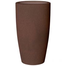 Bambú 90 Hoch Runder Indoor- und Outdoor-Pflanzkübel für Pflanzen und Blumen Sehr witterungsbeständig. Hergestellt aus Polyethylen in Spanien