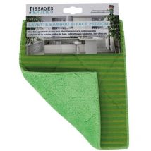 Bambus-feuchtwischmopp Doppelseitig 25x20cm Auf Karte - Tissages De Beaulieu