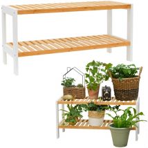 Dunedesign - Bambus Schuhregal - 70x33x26cm Holz Regal für Badezimmer Küche Flur Schuhschrank