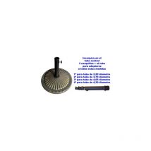 Fplus - Bambus-Sonnenschirm, runder Sockel, gealterter Goldzement, D450 x 80 mm, 20 kg