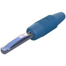 Von 20 Bananenstecker Stecker, gerade Stift-Ø: 4 mm Blau 1 St. - Sks Hirschmann