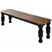 Massivmoebel24 - Banc 130x40 Palissandre laqué Marron / Noir new boston 161