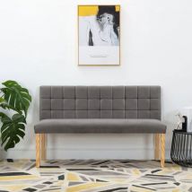 Vidaxl - Banc 140 cm Gris Velours
