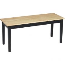 Banc 2 personnes dim. 102L x 36l x 45H cm bois de pin noir