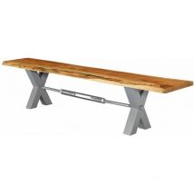 Banc 200x38 Acacia laqué Bois naturel iron label 137 - natur