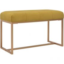 Banc 80 cm Moutarde Velours