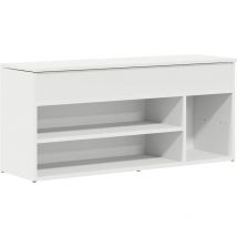 Banc à chaussures blanc 102x30,5x45 cm bois d'ingénierie Vidaxl