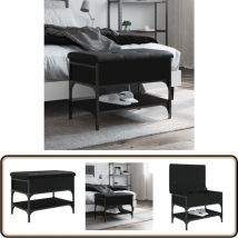 Vidaxl - Banc à chaussures noir 62x42x45 cm bois d'ingénierie - Banc Chaussure - Banc Entrée - Rangement Chaussures - Meuble Entrée - Banc Coffre