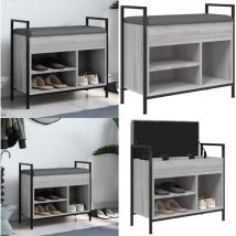 Vidaxl - Banc à chaussures sonoma gris 65,5x32x57,5 cm bois d'ingénierie - Banc Chaussure - Banc Entrée - Rangement Chaussures - Meuble Salle