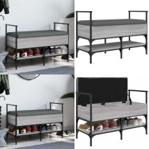 Vidaxl - Banc à chaussures sonoma gris 85,5x42x57,5 cm bois d'ingénierie - Banc Chaussure - Banc Entrée - Rangement Chaussures - Meuble Salle