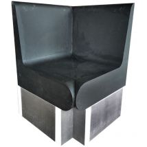 Banc angle arrondis 600 x 586 x 870 mm avec dossier XPS prêt à carreler pour hammam et salle de bain valstorm