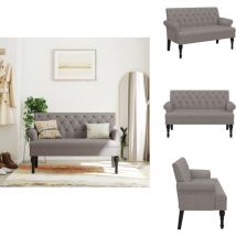 Vidaxl - Banc avec dossier taupe 120x62x75,5 cm tissu - Banc - Bancs - Banquette - Chaise De Banc
