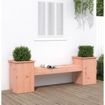 Torana - Banc avec jardinières 184,5x39,5x56,5cm bois massif de douglas