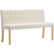 Banc banquette 140 cm crème velours