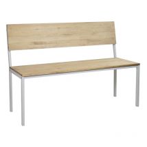 Box Furniture - Banc / Banquette Icub avec dossier. Style nordique. 50X100x86cm Blanc