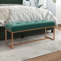 Banc, Banquette salon moerne vert foncé 110x36x45 cm velours pwfn51258 design in