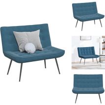 Vidaxl - Banc bleu 110x74x84 cm velours - Banc - Bancs - Siège De Banc - Chaise De Banc