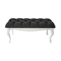 Viva - Banc, bout de lit capitonné anthracite 90x43x40 cm