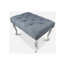 Viva - Banc, bout de lit capitonné gris 60x40x40 cm