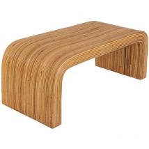 Banc. bout de lit en rotin naturel. 100cm. bords arrondis. l 100 x p 45 x h 40cm