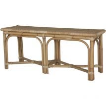 Banc Bout de Lit en Rotin Naturel Chillvert Parma 110x30x45 cm avec Osier Tressé
