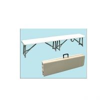 Banc de camping pliant en polypropylène 183x28x42h banc structure en acier - Fraschetti