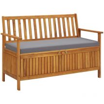 Bonnevie - Banc Coffre de rangement de jardin - Banquette Pouf 120 cm Bois d'acacia solide BV846459