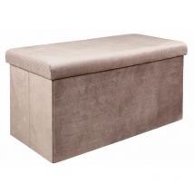 Coffre banc pliable design velours Giulia
