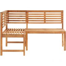 Rtgpt - inlife Banc d'angle de jardin 140 cm Bois solide d'acacia