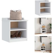 Banc de couloir sandnes blanc 45x40x50 cm bois de pin massif - Banc De Couloir - Bancs De Couloir - Banc - Banc De Couloir