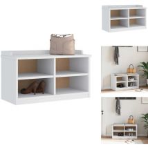 Banc de couloir SANDNES blanc 87x40x50 cm bois de pin massif - Banc De Couloir - Bancs De Couloir - Banc - Banc De Couloir