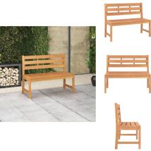 Banc de jardin 114 cm Bois de teck solide - Banc De Jardin - Mobilier De Jardin - Banc En Bois - Banc Extérieur - Teck