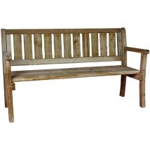 Cémonjardin - Banc de jardin 3 places en bois Panama