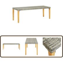 Banc de jardin 80 cm Résine tressée Gris - Banc De Jardin - Mobilier De Jardin - Banc En Résine Tressée - Banc Moderne - Banc Élégent
