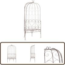 Banc de jardin 95 cm Fer Marron antique - Banc De Jardin - Mobilier De Jardin - Banc En Fer Forgé - Banc Extérieur - Terrasse