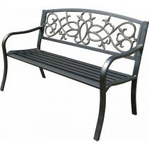 Cross Outdoor - Banc Mexico Acier/Fonte 2 Places + Coussin