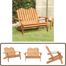 Banc de jardin Adirondack 126 cm bois massif d'acacia - Banc De Jardin - Mobilier De Jardin - Chaise Longue - Meubles Extérieur - Bois D'acacia