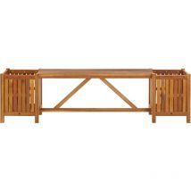 Rtgpt - inlife Banc de jardin avec 2 jardinières 150x30x40 cm Bois d'acacia