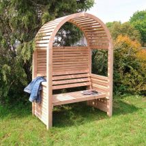 Cémonjardin - Banc de jardin avec arche en bois