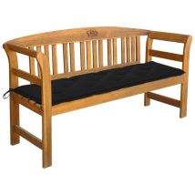 Banc de jardin avec coussin 157 cm Bois d'acacia massif