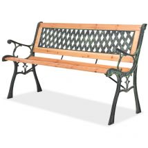Bonnevie - Banc de jardin Banquette de Jardin - Mobilier de jardin 122 cm Bois BV577213