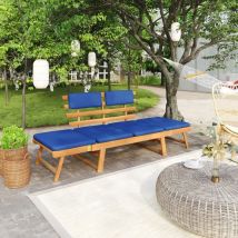 Bonnevie - Banc de jardin Banquette de Jardin - Mobilier de jardin avec coussins 2-en-1 190 cm Bois solide d'acacia BV808031