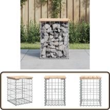 Banc de jardin design de gabion 33x31x42 cm bois massif de pin - Banc De Jardin - Mobilier De Jardin - Banc Extérieur - Meuble De Jardin - Banc Design